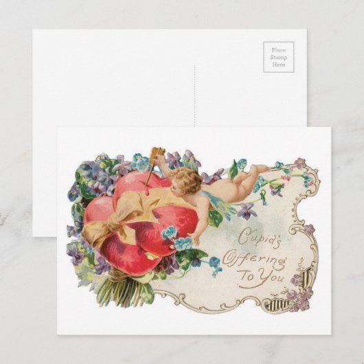 Antiek Valentijn Feestdagenkaart (Voorkant / Achterkant)