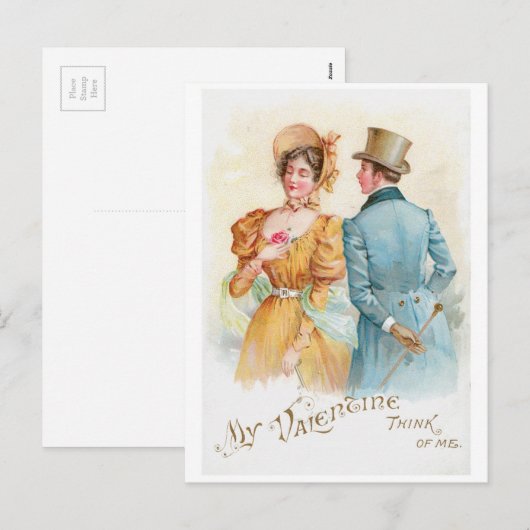 Antiek Valentijn Feestdagenkaart (Voorkant / Achterkant)