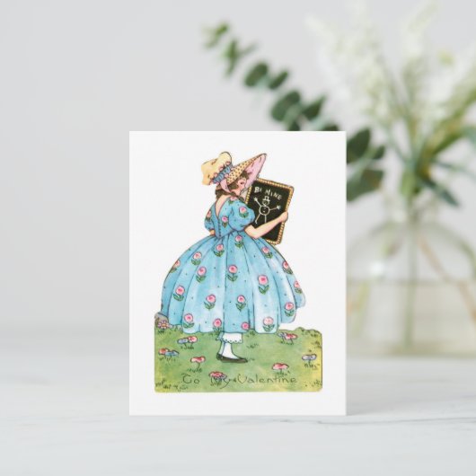 Antiek Valentijn Feestdagenkaart (Staand voorkant)