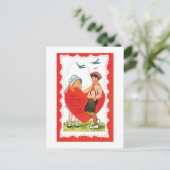 Antiek Valentijn Feestdagenkaart (Staand voorkant)