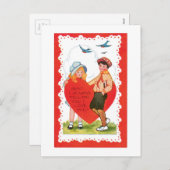 Antiek Valentijn Feestdagenkaart (Voorkant / Achterkant)