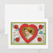 Antiek Valentijn Feestdagenkaart (Voorkant / Achterkant)