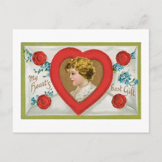 Antiek Valentijn Feestdagenkaart (Voorkant)