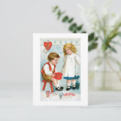 Antiek Valentijn Feestdagenkaart (Staand voorkant)