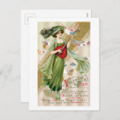 Antiek Valentijn Feestdagenkaart (Voorkant / Achterkant)