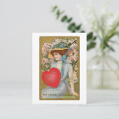 Antiek Valentijn Feestdagenkaart (Staand voorkant)