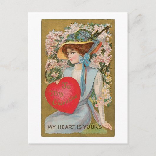 Antiek Valentijn Feestdagenkaart (Voorkant)