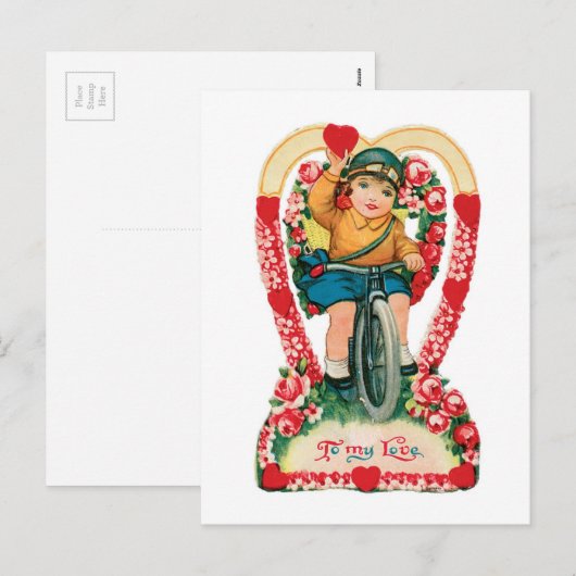 Antiek Valentijn Feestdagenkaart (Voorkant / Achterkant)