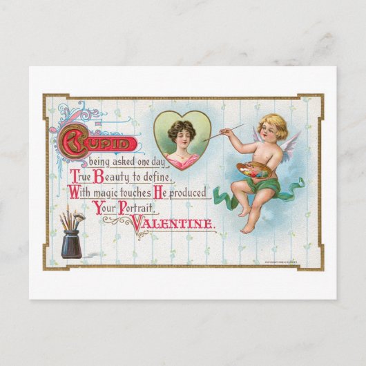 Antiek Valentijn Feestdagenkaart (Voorkant)