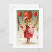 Antiek Valentijn Feestdagenkaart (Voorkant / Achterkant)