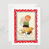 Antiek Valentijn Feestdagenkaart (Voorkant / Achterkant)