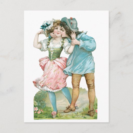 Antiek Valentijn Feestdagenkaart (Voorkant)