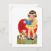 Antiek Valentijn Feestdagenkaart (Voorkant / Achterkant)