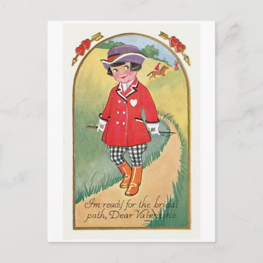 Antiek Valentijn Feestdagenkaart (Voorkant)
