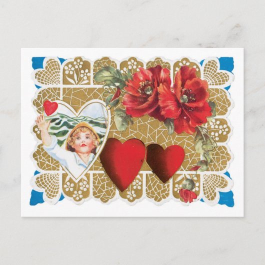 Antiek Valentijn Feestdagenkaart (Voorkant)