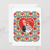 Antiek Valentijn Feestdagenkaart (Voorkant / Achterkant)