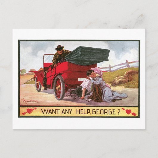 Antiek Valentijn Feestdagenkaart (Voorkant)