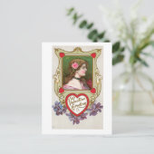 Antiek Valentijn Feestdagenkaart (Staand voorkant)