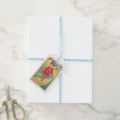 Antiek Valentijn Girl Heart Cadeaulabel (Met Touw)