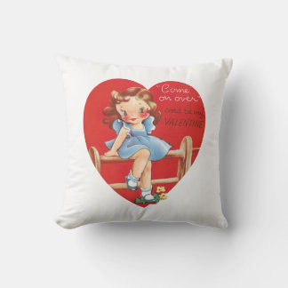 Antiek Valentijn Girl Heart Kussen