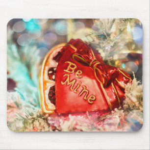 Antiek  Valentijn hart in de rode BE mijn Muismat