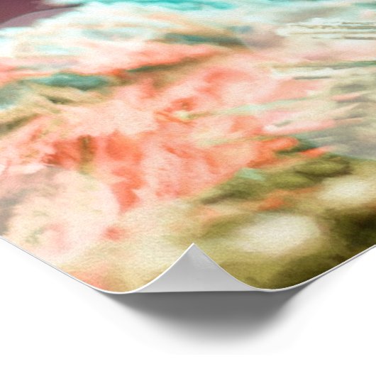 Antiek  Valentijn hart in de rode BE mijn Poster (Hoek)