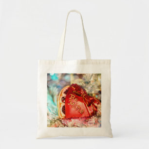 Antiek  Valentijn hart in de rode BE mijn Tote Bag