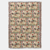 ANTIEK VALENTIJN LACE, CUPID, LOVERS EN BUTTERFLES DEKEN (Voorkant Verticaal)