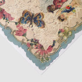 ANTIEK VALENTIJN LACE, CUPID, LOVERS EN BUTTERFLES TISSUEPAPIER (Detail)