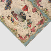 ANTIEK VALENTIJN LACE, CUPID, LOVERS EN BUTTERFLES TISSUEPAPIER (Detail)