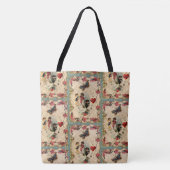 ANTIEK VALENTIJN LACE, CUPID, LOVERS EN BUTTERFLES TOTE BAG (Voorkant)