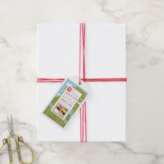 Antiek Valentijn Lady Cadeaulabel (Met Touw)