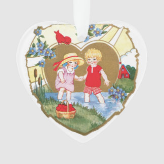 Antiek Valentijn Ornament