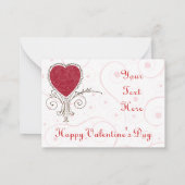 Antiek Valentijn Pocket Love Notes Notitiekaartje (Achterkant)