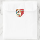 Antiek Valentijn Puppy Heart Ronde Sticker (Tas)