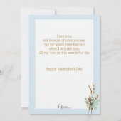 Antiek Valentijn Vergeet me Nots en Dachsund Feestdagenkaart (Achterkant)