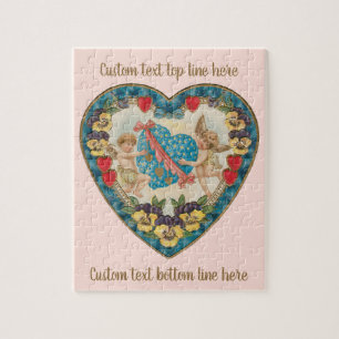 Antiek Valentijnsdag, Angels in een hart Legpuzzel