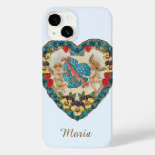 Antiek Valentijnsdag, engelen in een hart Case-Mate iPhone Case (Achterkant)