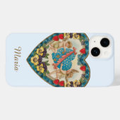 Antiek Valentijnsdag, engelen in een hart Case-Mate iPhone Case (Achterkant (horizontaal))