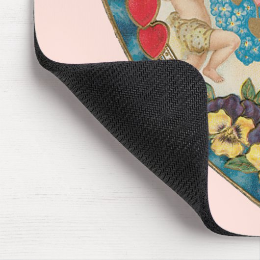 Antiek Valentijnsdag,  engelen in een hart Muismat (Hoek)