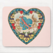 Antiek Valentijnsdag,  engelen in een hart Muismat (Voorkant)