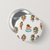 antiek van de engel ronde button 5,7 cm (Voorkant /achterkant)