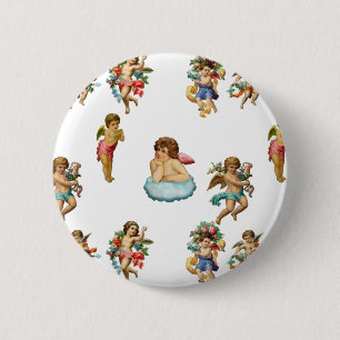 antiek van de engel ronde button 5,7 cm