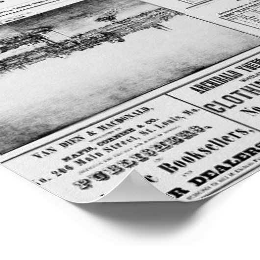 Antiek van de krant poster (Hoek)