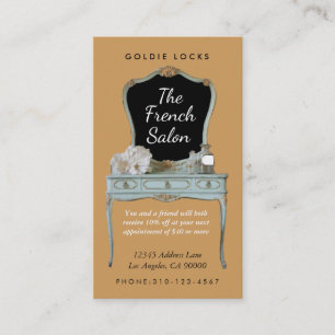 Antiek Vanity Hair Makeup Salon Visitekaartjes Aanbevelingskaartje