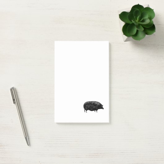Antiek  varken post-it® notes (Kantoor)