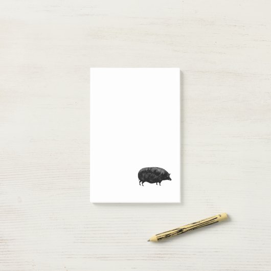 Antiek  varken post-it® notes (Op bureau)