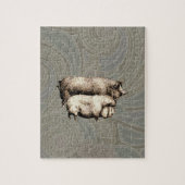 Antiek Varkens  tekening Legpuzzel (Verticaal)