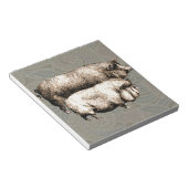 Antiek Varkens  tekening Notitieblok (Schuin)