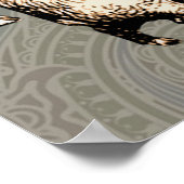 Antiek Varkens  tekening Poster (Hoek)